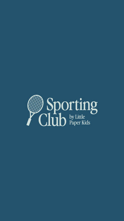 Light blue Sporting Club logo on a dark blue background