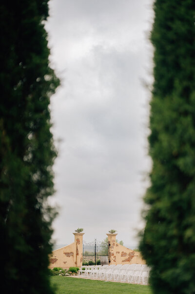 The front of the white barn wedding venue, Palace Event Center, one of the many Omaha Wedding Venues. Photo by Omaha Wedding Photographer
