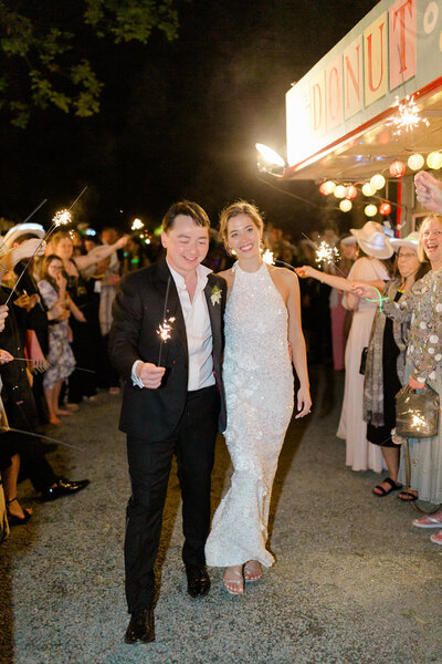 Sparkler send off at The Clifton in Charlottesville, Virginia.