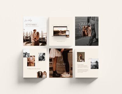 Minimal Instagram post templates for photographer