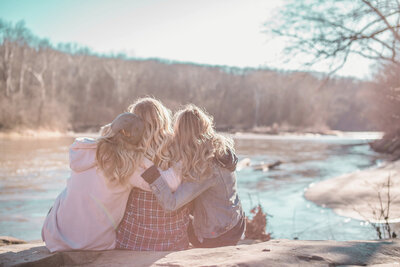 Young girls at the beach