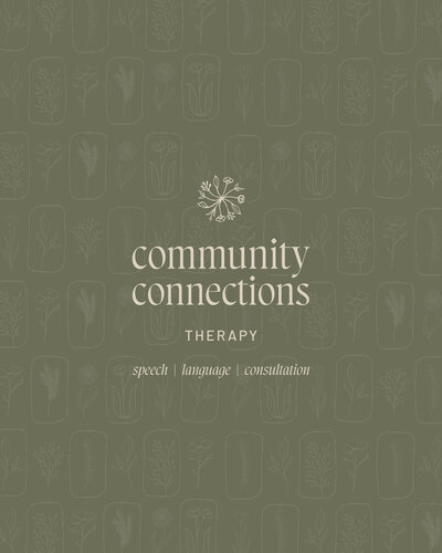 Community Connections speech therapy logo design