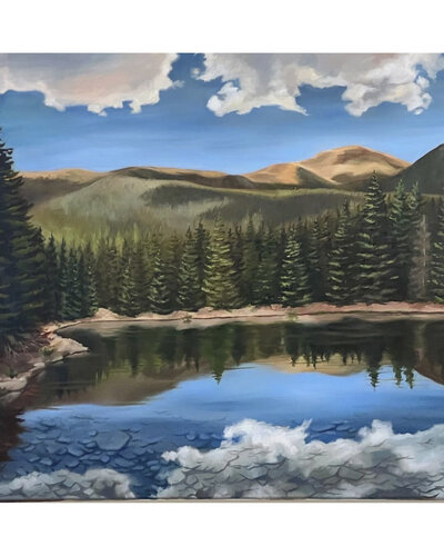 Commissioned painting of Boulder Lake in Colorado