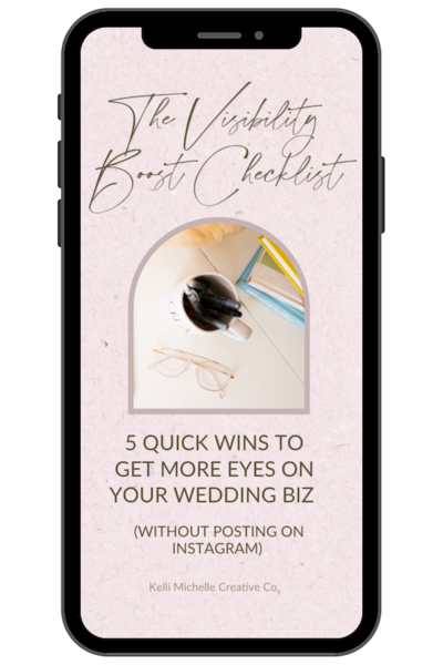 Visibility boost checklist for wedding business owners.