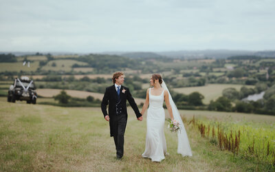 Traditional sail cloth marquee wedding in the Cotswolds 