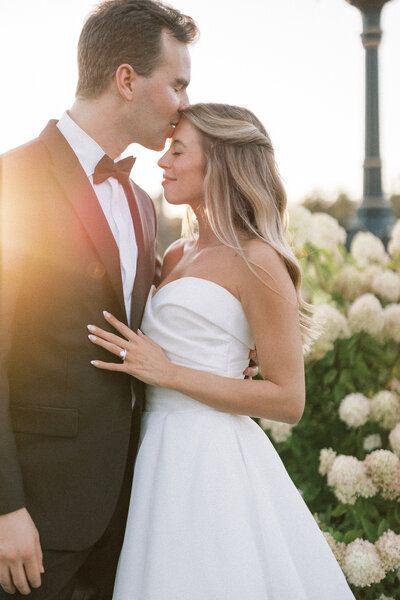 Wisconsin Wedding Couple At Sunset