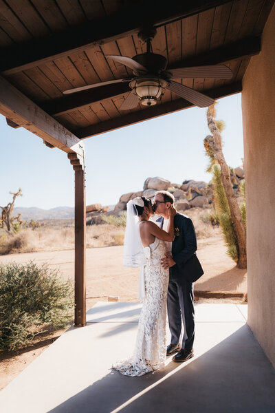 Sharing vows at sunset on Oahu, Hawaii.
