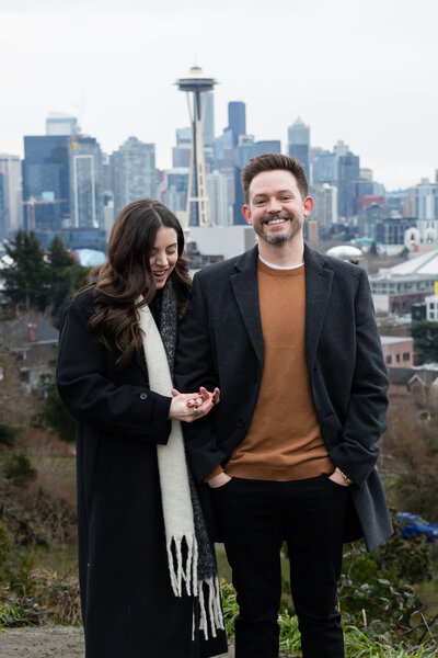Seattle wedding engagement and surprise proposal photographer in Snoqualmie Washington