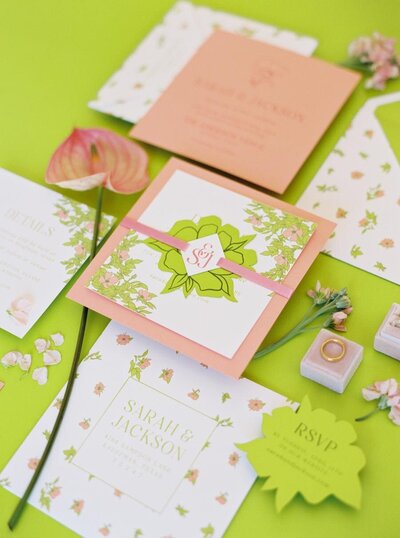 Houston-Invitation-Suite-Bright-Colors-Summer-Wedding
