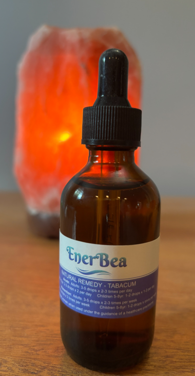 EnerBea Nicotone Vibrational Remedy bottle inspired by tobacco energy for wellness.