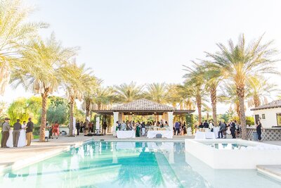 Cocktail Hour at The Old Polo Estate Wedding Venue in Coachella, California by Sherr Weddings based in San Diego.