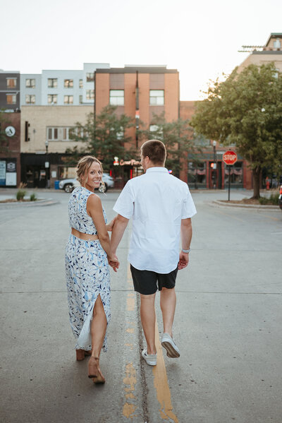 Golden Hour Rooftop Downtown Fargo Engagement Session
