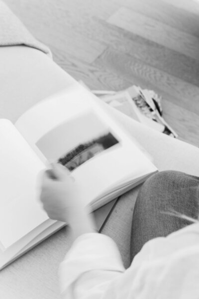 Blurred motion of flipping through a book, representing introspection and self-reflection.