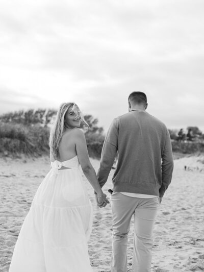 chic fun couple engagement Newport RI New England