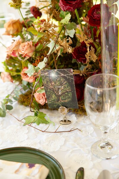 Wedding florals in an organic color palette