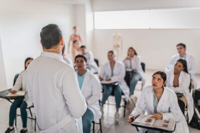 Classroom of PA Students being lectured about their upcoming PANCE exam