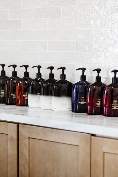 Oribe products on counter