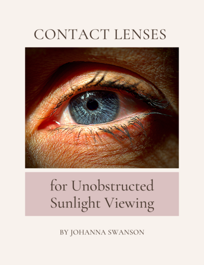 Cover of the guide discussing how sunlight exposure and contact lenses affect hormone balance in menopause.