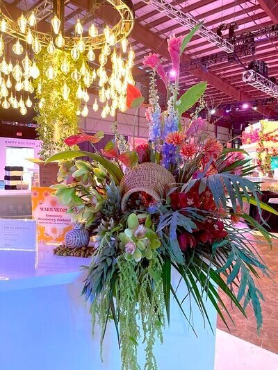 Floral centerpiece created by Austin corporate event florist Flora Fetish.