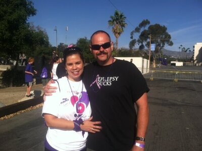 Brandy and John supporting their donation of choice, Walk to End Epilepsy.