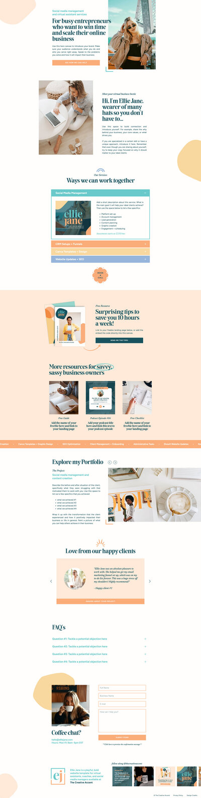 ellie jane showit website template