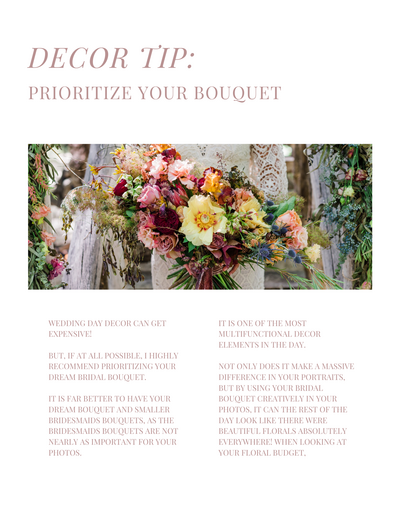 Wedding Decor Tips for Ceremony & Reception