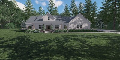 English Cottage front yard pre-made design
