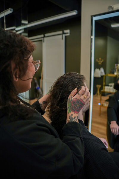 Add-on blowout service at SoCo Head Spa, offering a smooth and polished finish after your scalp facial experience.