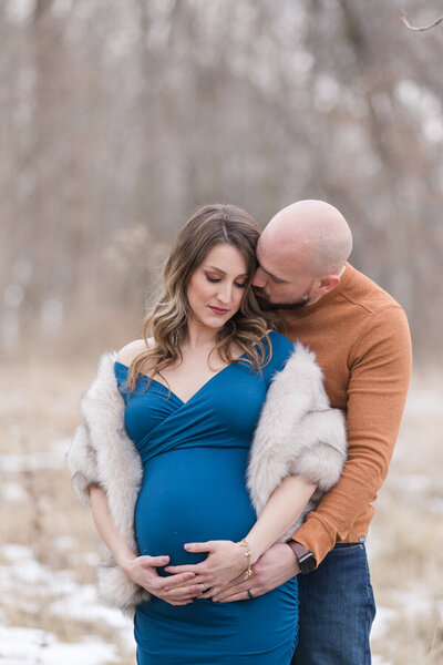 Snowy Winter Maternity Session-21