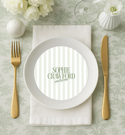 Big Love menu in white waves, with peach, double-sided
