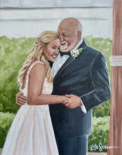 father daughter dance painting