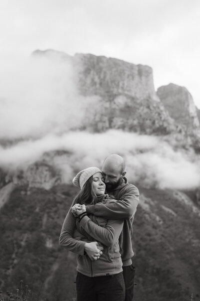 Adventurous couple session at Vikos Gorge Epirus Greece