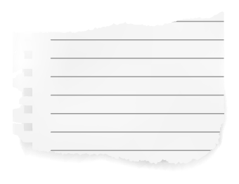 White illustration of a paper