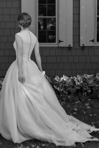 Black and White Bridal Portrait