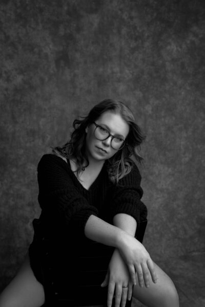 black white brand photos of women at table