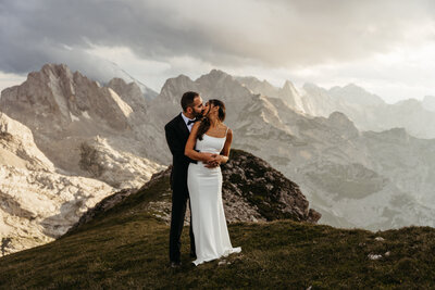 Marmarole helicopter Elopement Dolomites