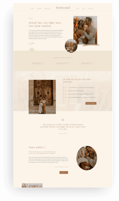 Boho Showit website template voor fotografen