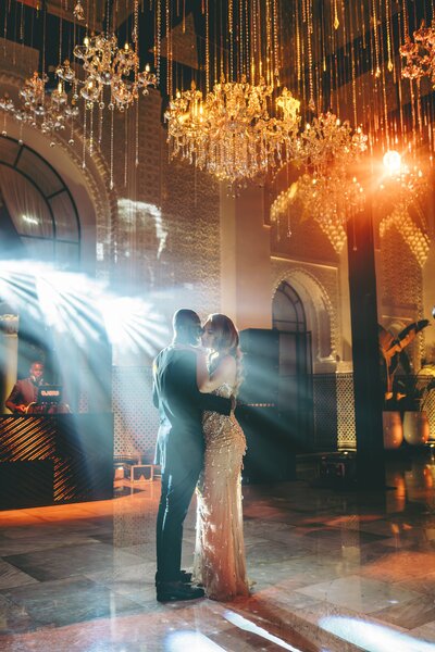 Bride and Groom First Dance Shot