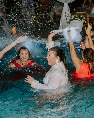Pool Party Wedding Reception