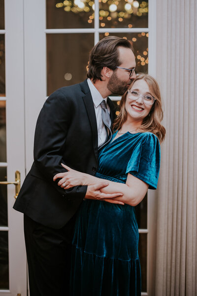 Destination Wedding Photographer captures woman smiling before mountain wedding