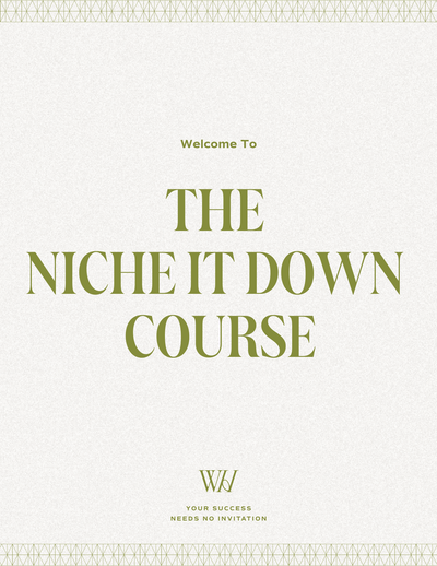 niche it down course cover on tablet