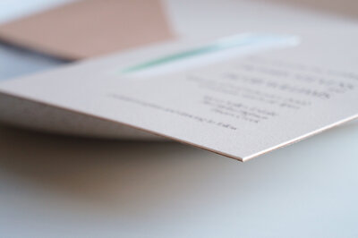 Thick duplex card stock double sided with peach card on the front and brown card on the back