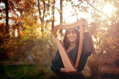 senior girl harp