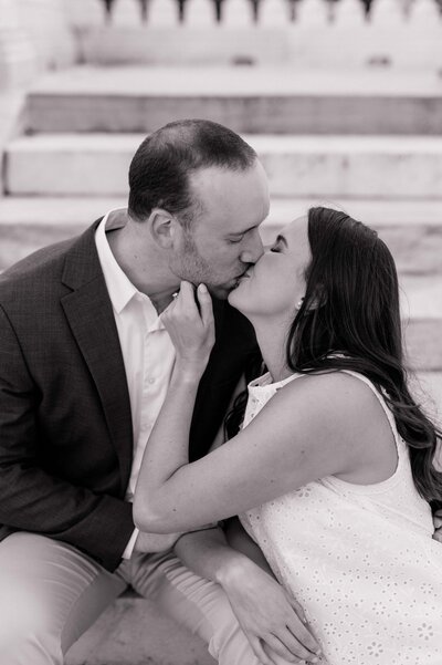 MA wedding couple kissing