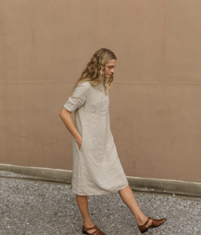 Neutral Linen Dress