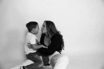 son kissing mom