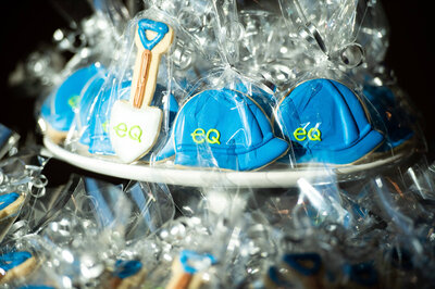  Ottawa event photos of cookies shaped as a shovel.  Taken by JEMMAN Photography COMMERCIAL during a corporate groundbreaking event