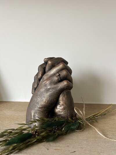 rouw rouwbeeld verlovingsbeeld bodycasting