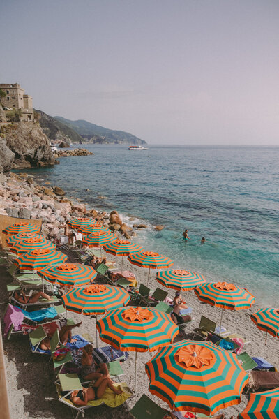 umbrellas on the Italian Coastline
