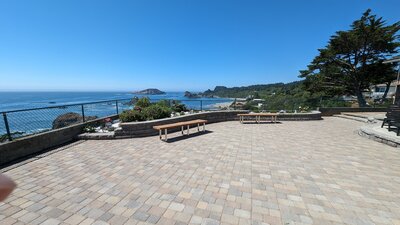 Ocean view from courtyard